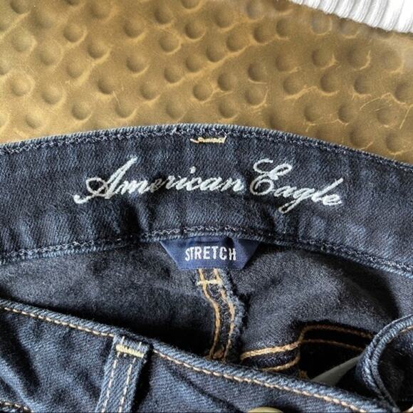 American Eagle Women's Dark Blue Low-Rise Wash Stretch Skinny Jeans Size X-Small - Picture 3 of 5